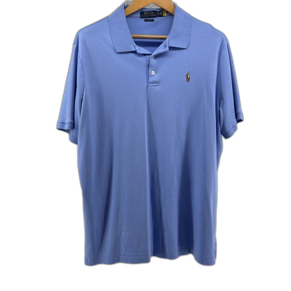 Polo Ralph Lauren classic fit blue polo golf shirt Mens Size XL